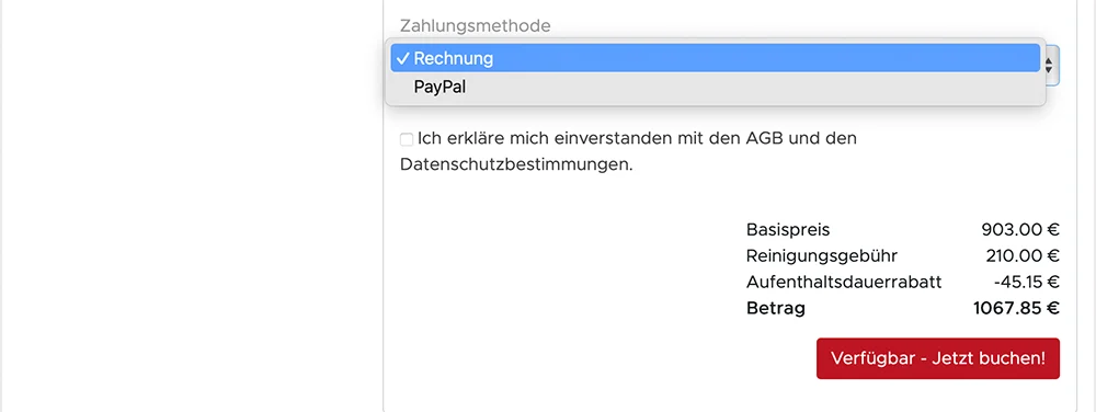 Bezahlart-Buchen Bezahlart-Buchen