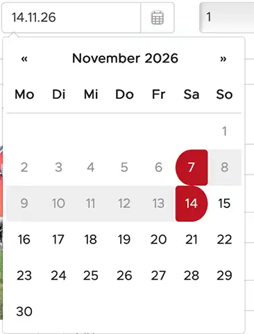 Mindestbelegung Mindestbelegung