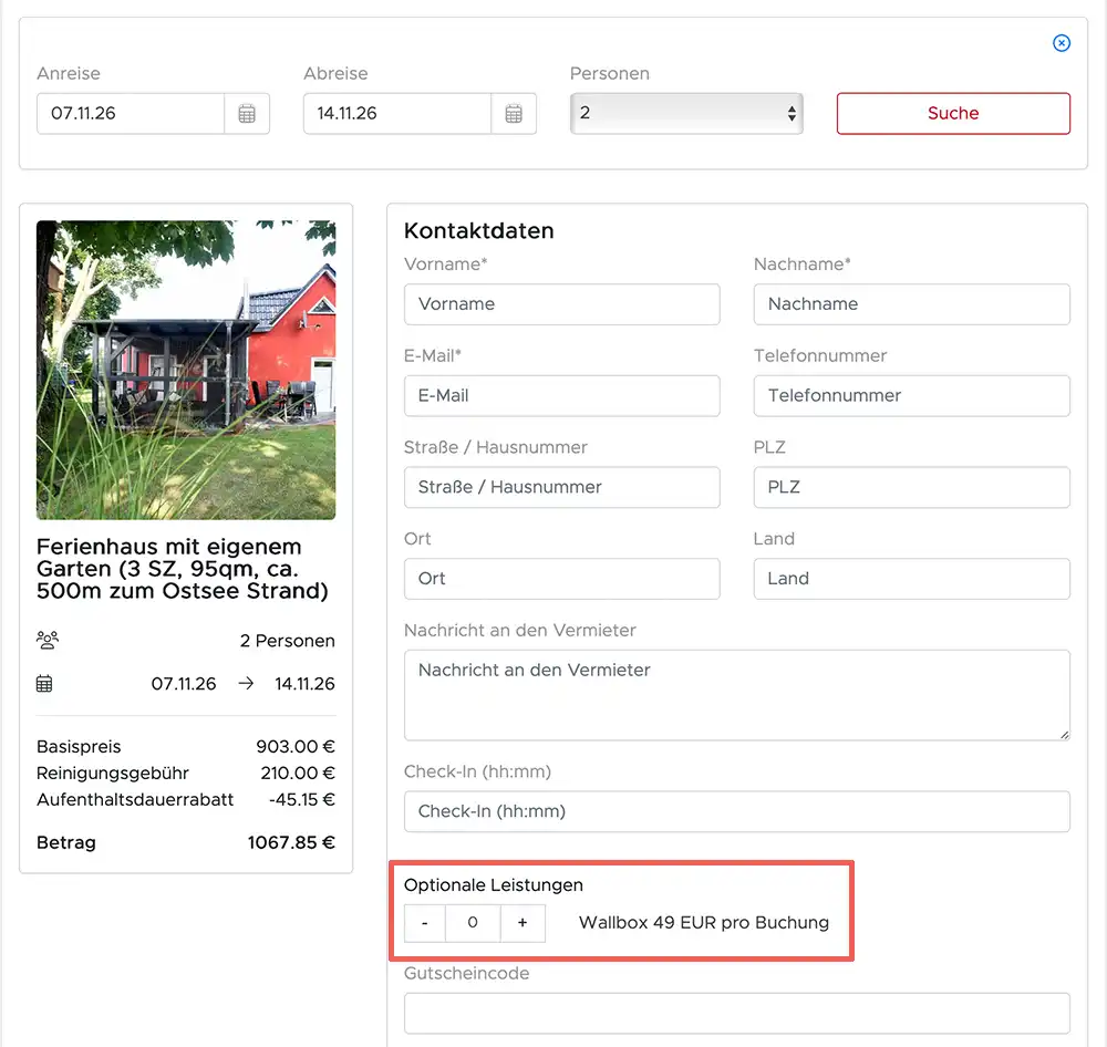 Preis-Optionale-Zubuchung Preis-Optionale-Zubuchung
